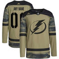 Tampa Bay Lightning adidas Military Appreciation Team Authentic Custom Practice Jersey - Camo