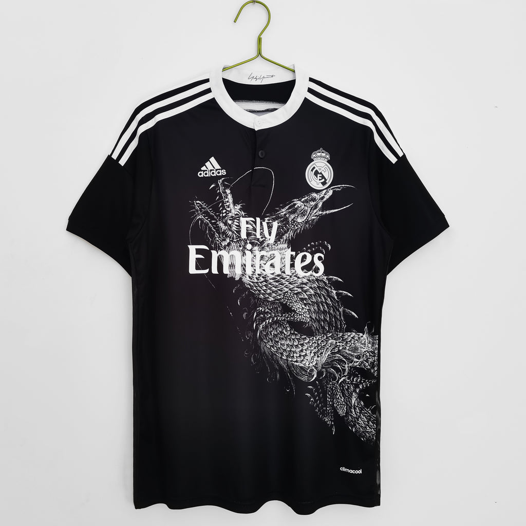 Los Merengues 2014-15 Second Away Vintage Custom Jersey - Black Dragon