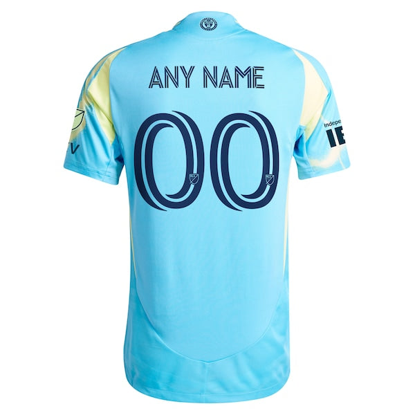 Philadelphia Union adidas 2025 The Voltage Kit Authentic Custom Jersey - Blue