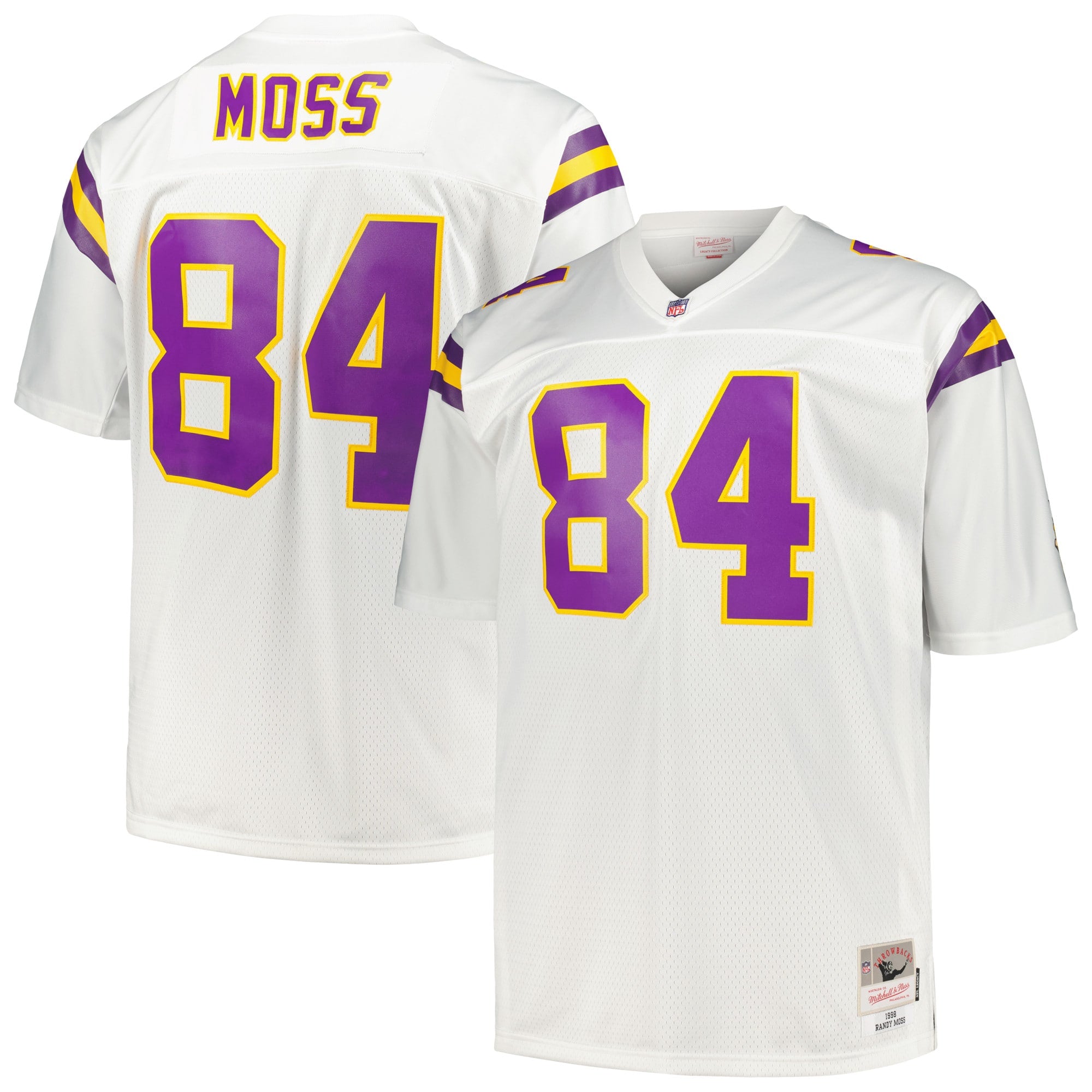 Randy Moss Minnesota Vikings Big & Tall 1998 Retired Player Replica Jersey - Purple/White