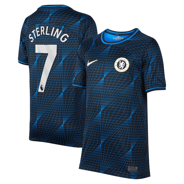 Raheem Sterling Chelsea Nike Youth 2023/24 Away Stadium Replica Player Jersey - Navy