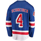 Braden Schneider New York Rangers  Home Premier Breakaway Player Jersey - Blue