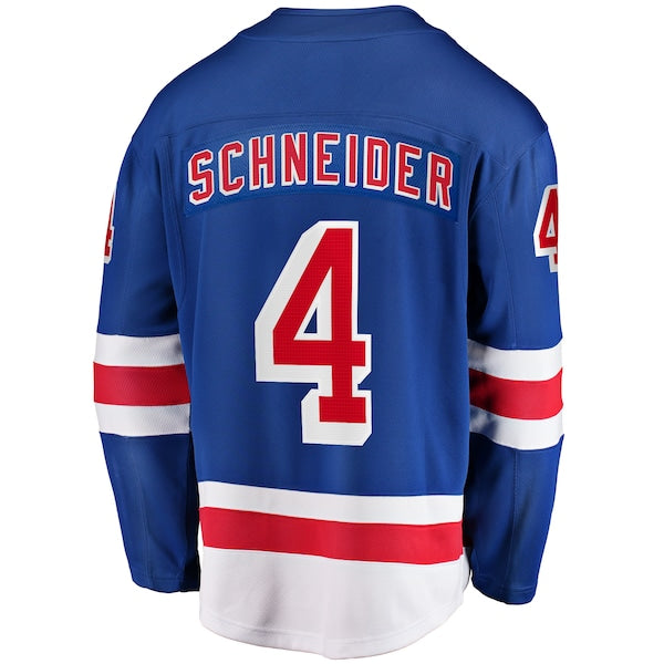 Braden Schneider New York Rangers  Home Premier Breakaway Player Jersey - Blue