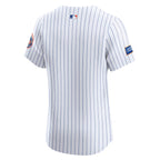 New York Mets Nike Home Sponsor Patch Elite Jersey - White
