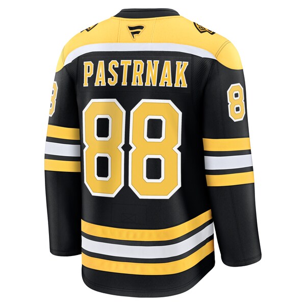 David Pastrnak Boston Bruins  Home Premium Jersey - Black/White