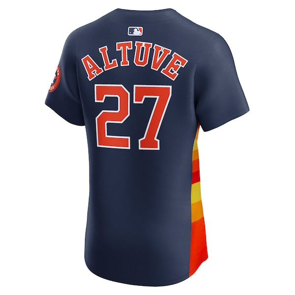 Jose Altuve Houston Astros Nike Alternate 2 Elite Player Jersey - Navy/Orange
