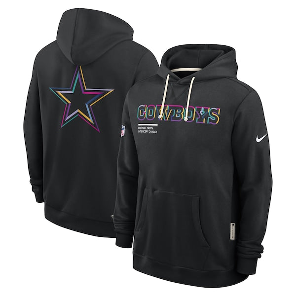 Dallas Cowboys Nike 2025 NFL Crucial Catch Sideline Standard Issue Dri-FIT Hoodie - Black
