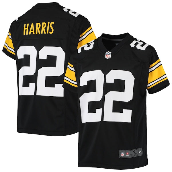 Najee Harris Pittsburgh Steelers Nike Youth Game Jersey - Black/White