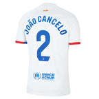 Joao Cancelo Barcelona Nike 2023/24 Away Stadium Replica Player Jersey - White/Aqua/Royal