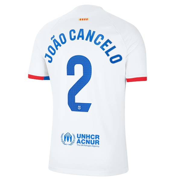 Joao Cancelo Barcelona Nike 2023/24 Away Stadium Replica Player Jersey - White/Aqua/Royal