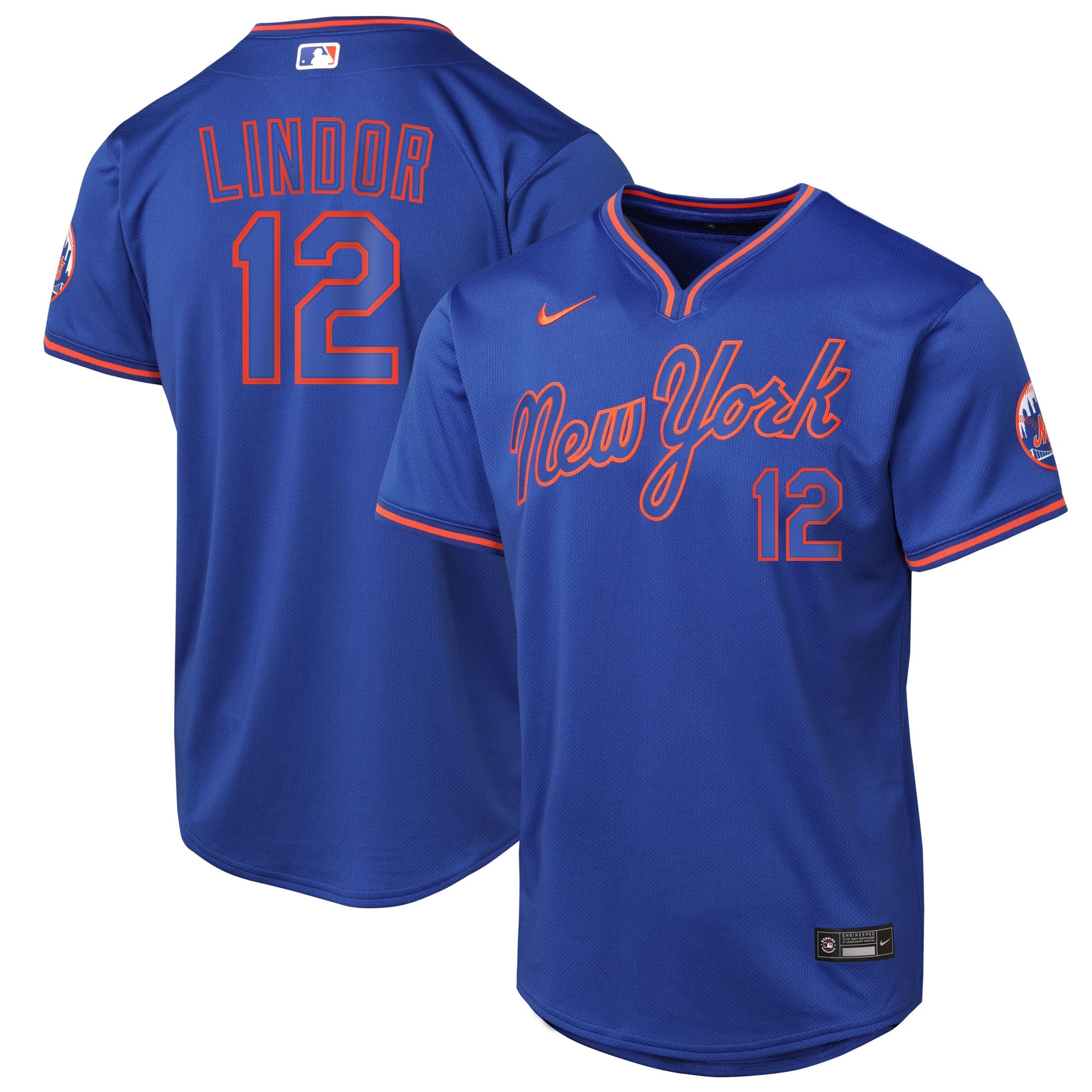 Francisco Lindor New York Mets Nike Youth Road Limited Jersey – Gray/Rush Blue