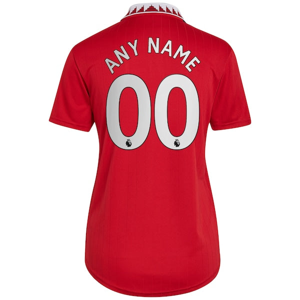 Manchester United adidas Women's 2022/23 Home Replica Custom Jersey - Red
