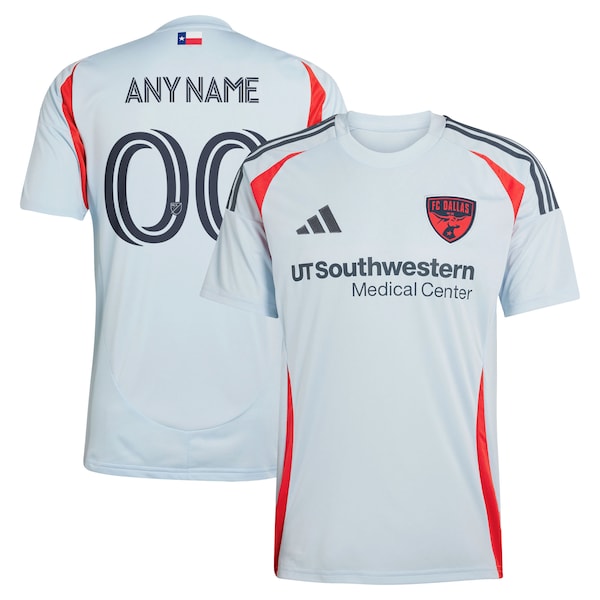 FC Dallas adidas 2025 The Inferno Kit Replica Custom Jersey - Light Blue