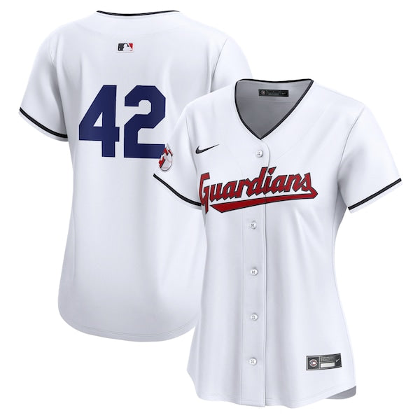 Cleveland Guardians Nike Women's 2024 Jackie Robinson Day Home Limited Jersey – White