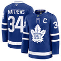 Auston Matthews Toronto Maple Leafs  Captain Patch Home Premium Jersey - Blue/Black