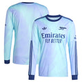 Arsenal adidas Originals 2024/25 Third Replica Long Sleeve Jersey - Aqua
