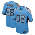 Jeffery Simmons Tennessee Titans Nike Team Game Jersey -  Light Blue/Navy