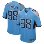 Jeffery Simmons Tennessee Titans Nike Team Game Jersey -  Light Blue/Navy