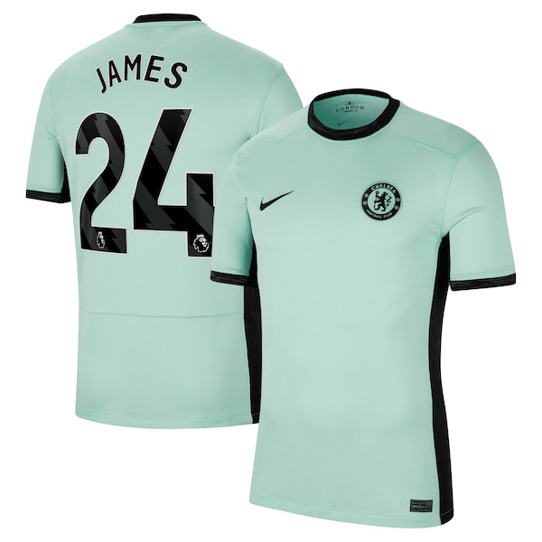 Reece James Chelsea Nike 2023/24 Third Stadium Replica Player Jersey - Mint/Blue/Navy