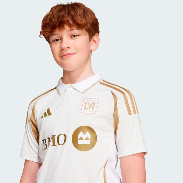 LAFC adidas Youth 2025 Secondary Replica Jersey - White