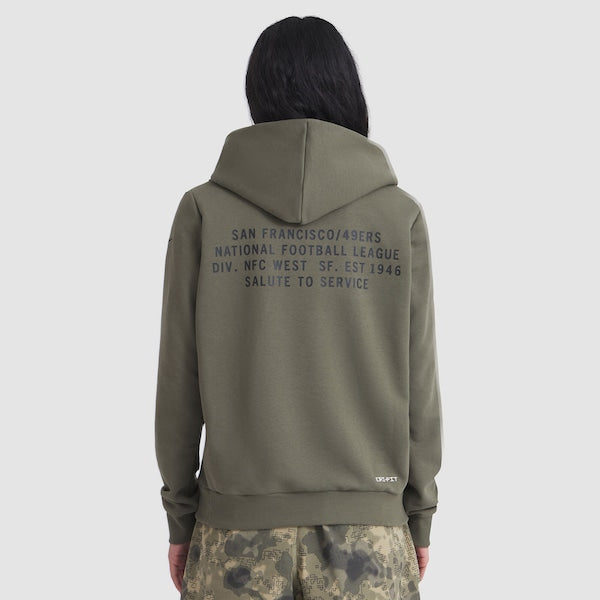 San Francisco 49ers Nike Women's 2025 Salute to Service Sideline Standard Issue Dri-FIT Hoodie - Olive