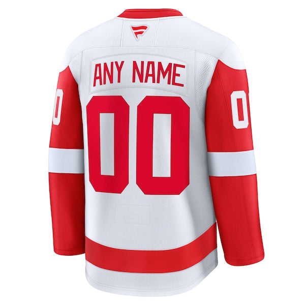 Detroit Red Wings  Away Premium Custom Jersey - White/Red