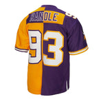 John Randle Minnesota Vikings 1998 Split Legacy Replica Jersey - Purple/Gold