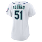 Women's Seattle Mariners Ichiro Suzuki Nike White 2025 Baseball Hall of Fame Replica Jersey