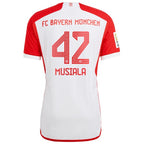 Jamal Musiala Bayern Munich adidas 2023/24 Home Authentic Jersey - White/Black