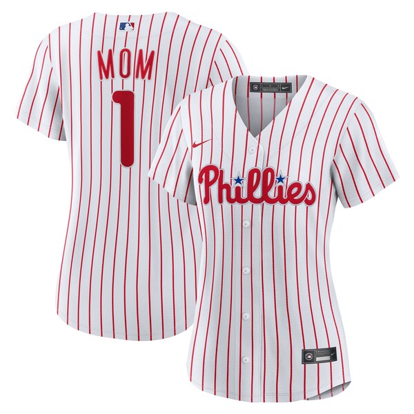 Philadelphia Phillies Nike Women's #1 Mom Home Replica Jersey - White