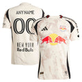 New York Red Bulls adidas 2025 Stone Kit Authentic Custom Jersey - Tan