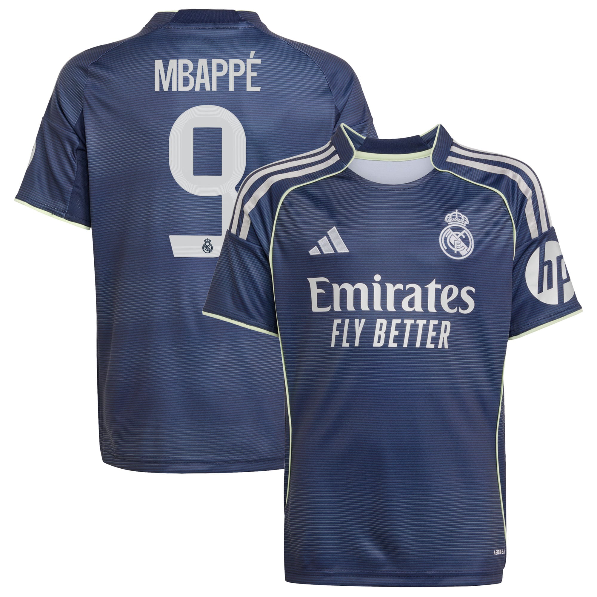 Kylian Mbappé Los Merengues adidas Youth 2025/26 Home Replica Jersey - White/Blue