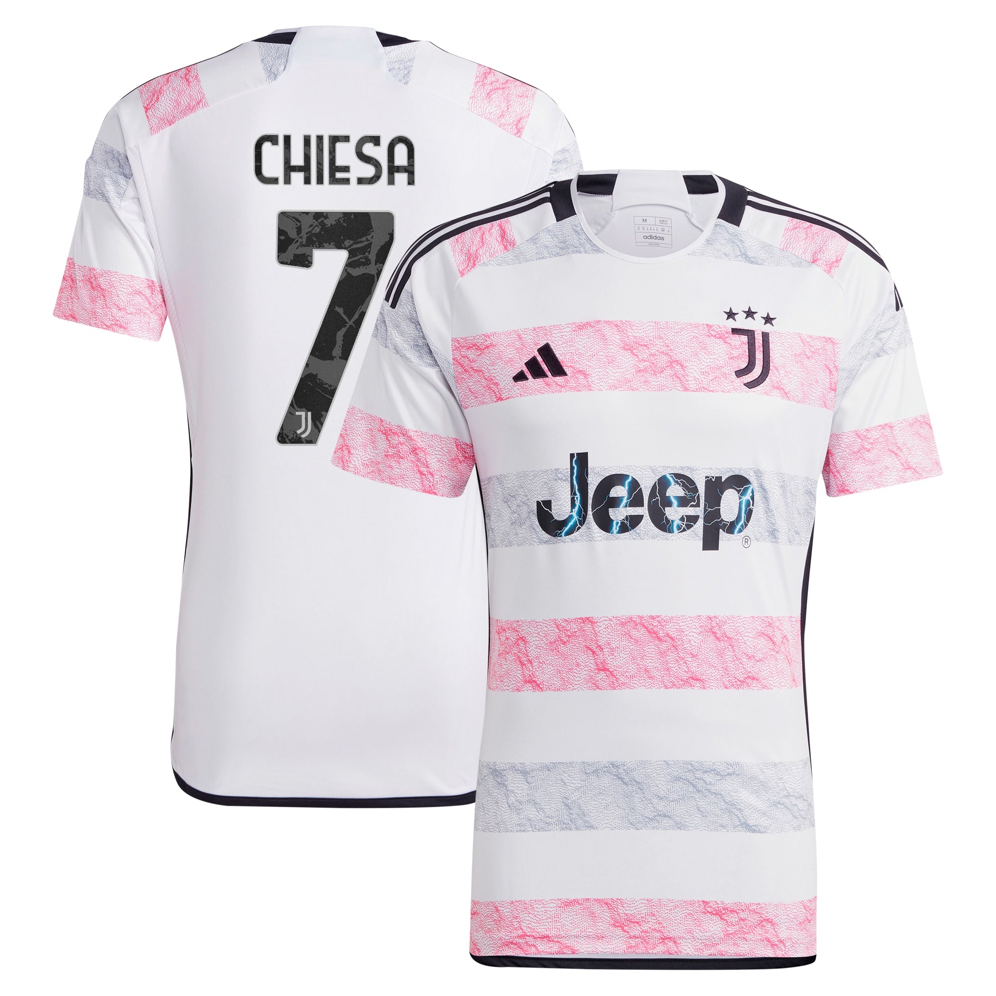 Federico Chiesa Juventus adidas 2023/24 Home Replica Player Jersey - Black/Gray/White