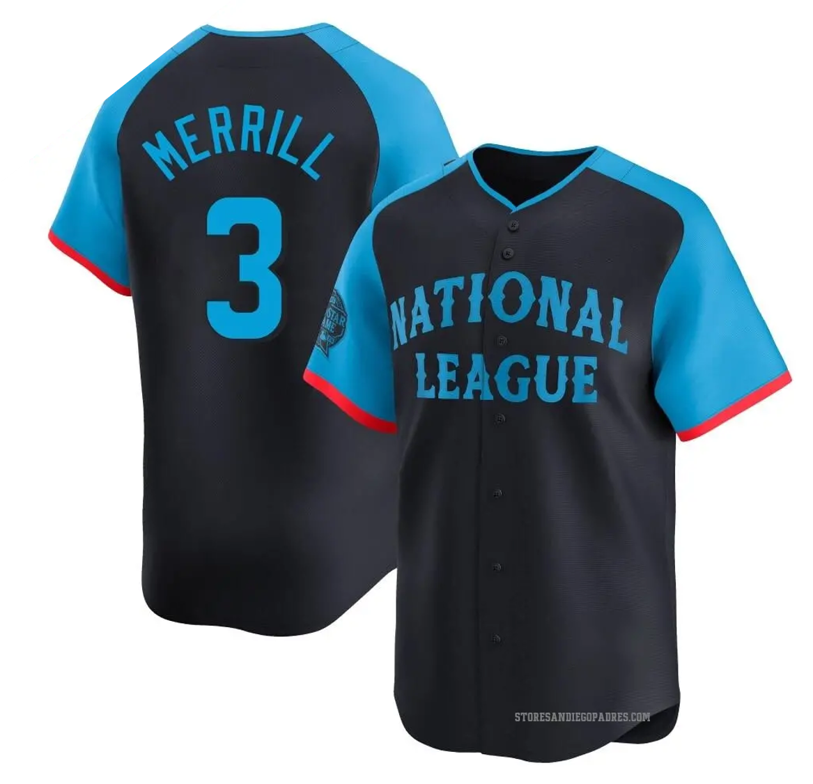 Jackson Merrill National League #3 2024 MLB All-Star Game Limited Jersey - Navy