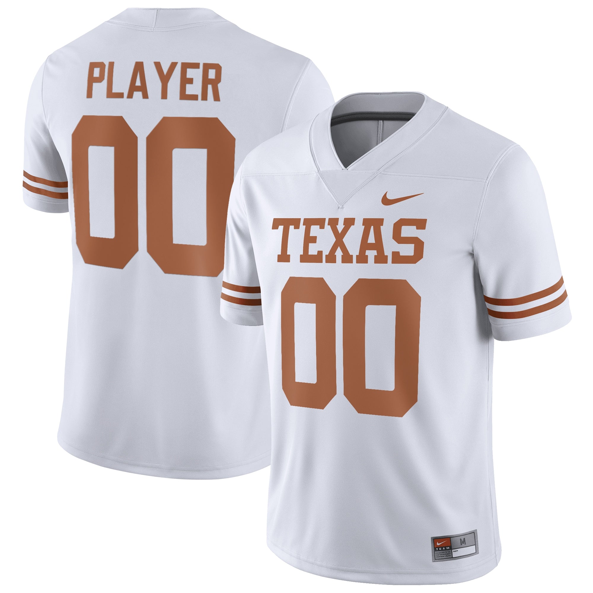 Men's Nike Texas Texas Longhorns Pick-A-Player NIL Replica Football Jersey - Orange/White