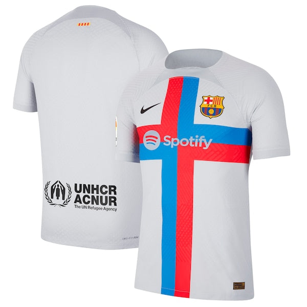 Barcelona Nike 2022/23 Third Vapor Match Authentic Blank Jersey - Gray