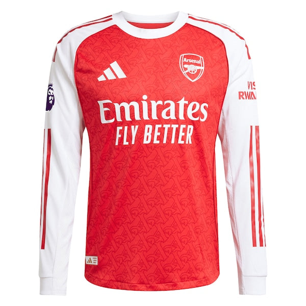 Arsenal adidas 2025/26 Home Authentic Long Sleeve Jersey - Red/White/Blue