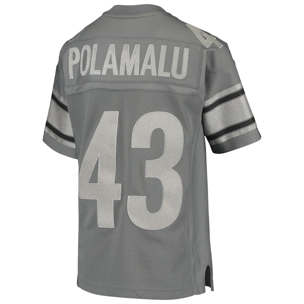 Troy Polamalu Pittsburgh Steelers Youth 2005 Retired Player Metal Replica Jersey - Charcoal
