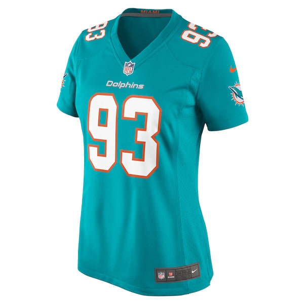 Calais Campbell Miami Dolphins Nike Women's  Game Jersey -  Aqua