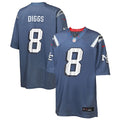 Stefon Diggs New England Patriots Nike Youth 2025 Rivalries Collection Game Jersey - Storm Blue