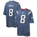 Stefon Diggs New England Patriots Nike Youth 2025 Rivalries Collection Game Jersey - Storm Blue