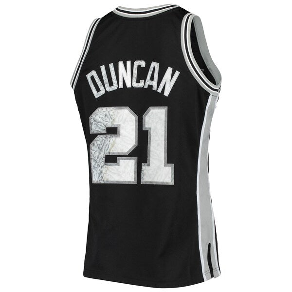 Tim Duncan San Antonio Spurs 1998/99 Hardwood Classics NBA 75th Anniversary Diamond Swingman Jersey - Black