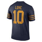 Jordan Love Green Bay Packers Nike The 1923 Classic Legend Player Dri-FIT Top - Navy/Green