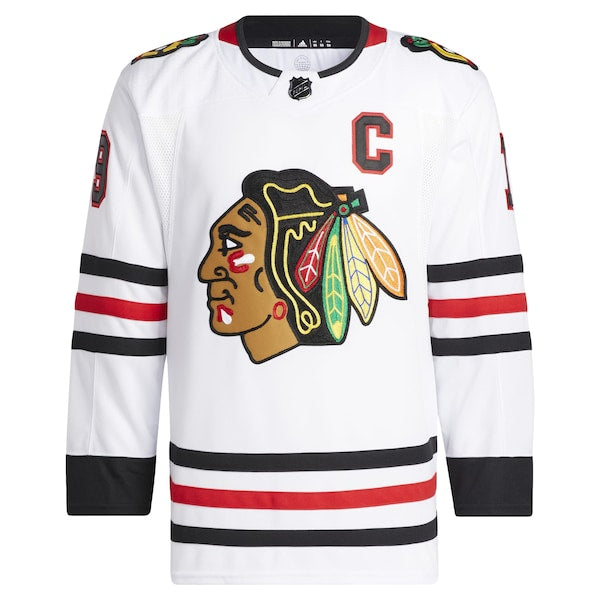 Jonathan Toews Chicago Blackhawks adidas Away Primegreen Authentic Pro Player Jersey - White/Red