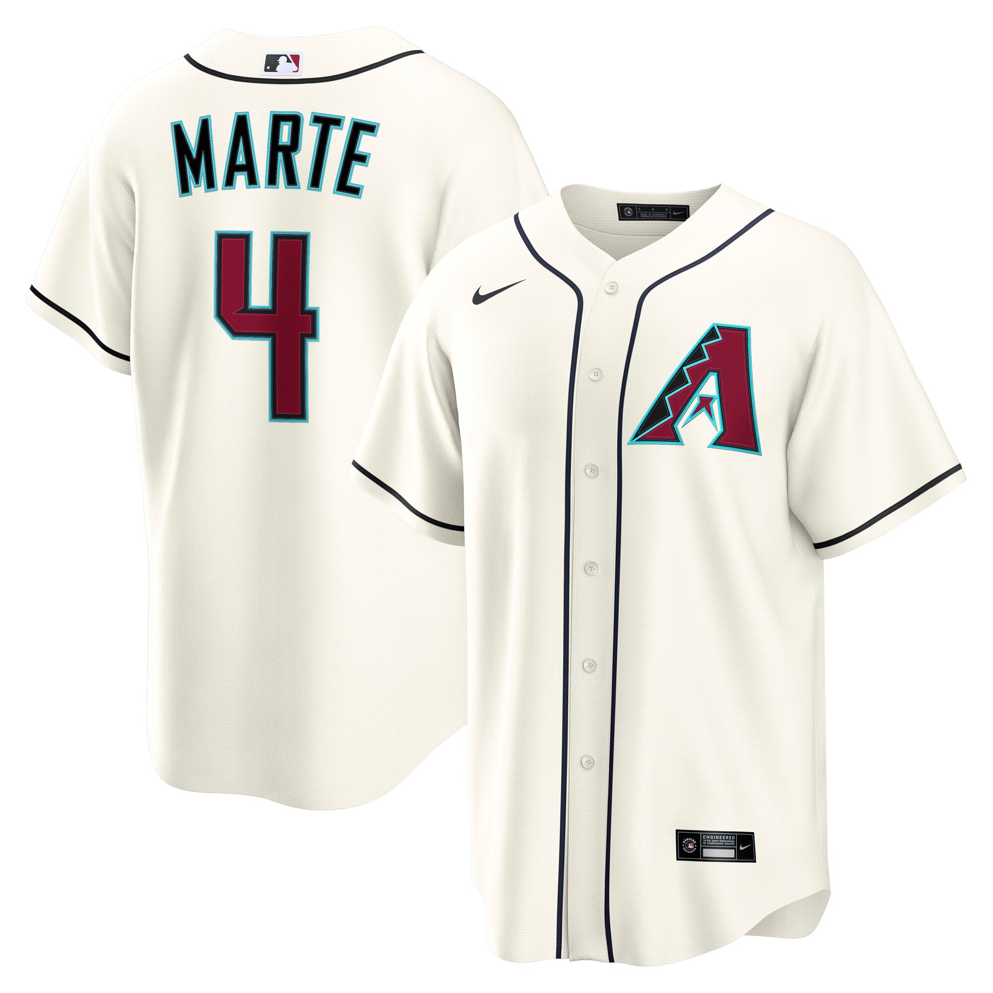 Ketel Marte Arizona Diamondbacks Nike Road Replica Jersey - Gray/Cream