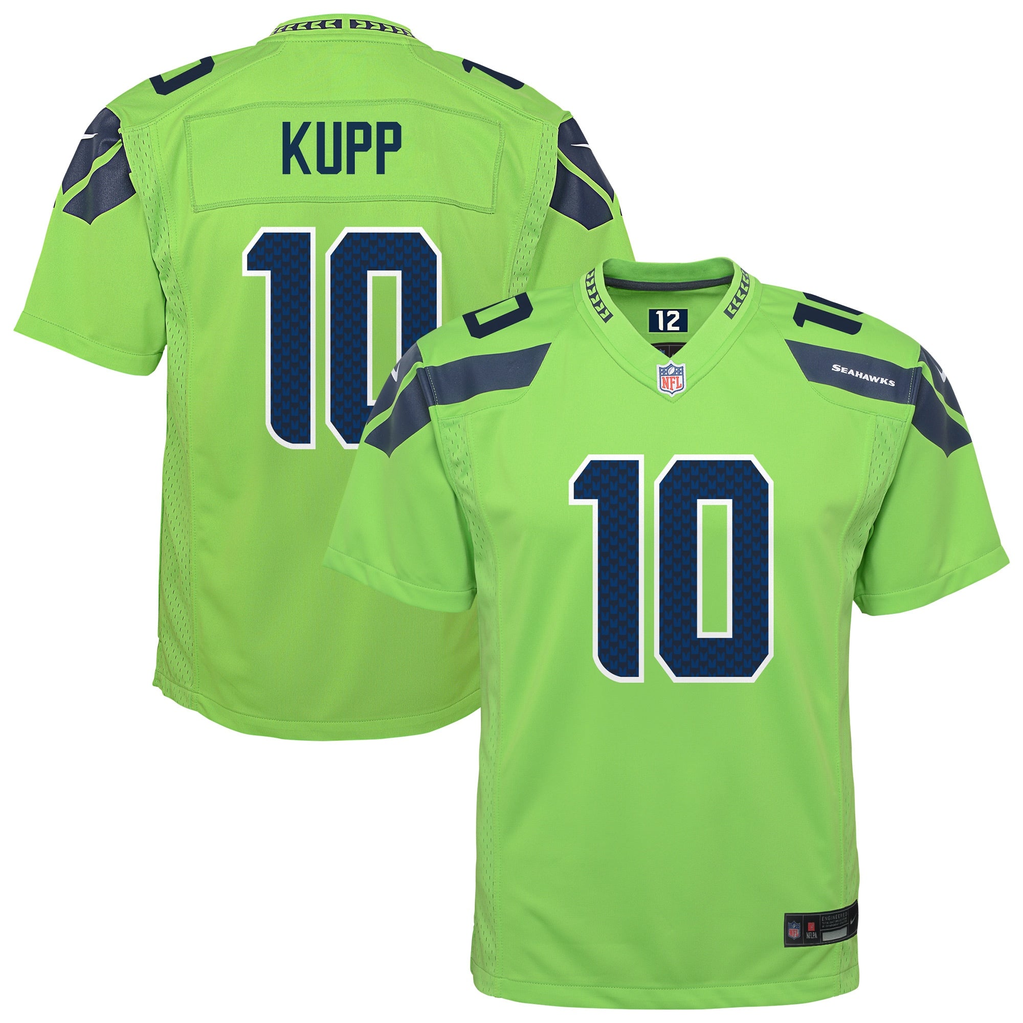 Cooper Kupp Seattle Seahawks Nike Youth Game Jersey - College Navy/Neon Green