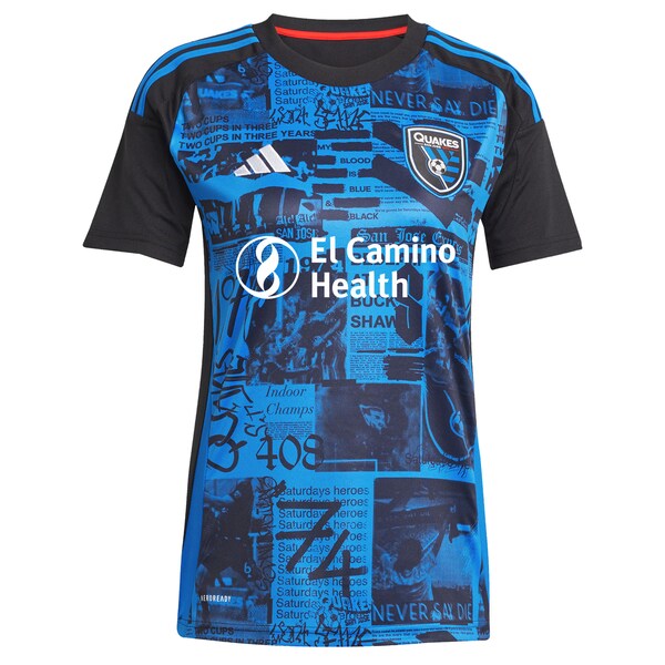 San Jose Earthquakes adidas Women's 2025 Headliner Replica Jersey - Black