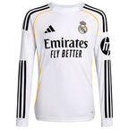 Los Merengues adidas Youth 2025/26 Home Replica Long Sleeve Jersey - White