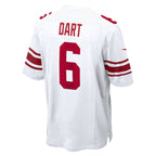Jaxson Dart New York Giants Nike Youth Game Jersey - White/Royal/Red