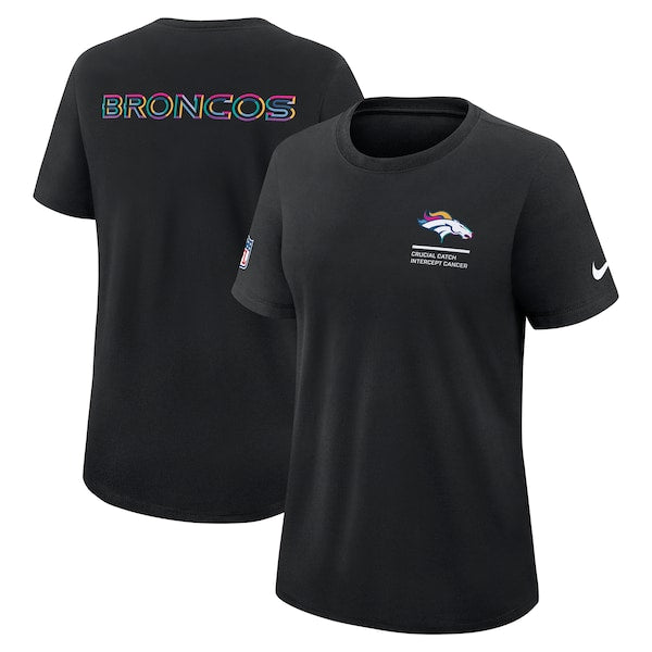 Denver Broncos Nike Women's 2025 NFL Crucial Catch Tri-Blend Dri-FIT T-Shirt - Black